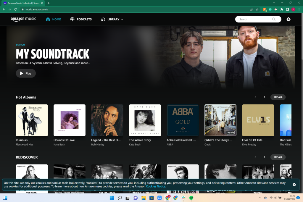 Amazon Music Unlimited-Homepage