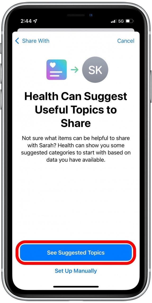 Gesundheits-App-Datenaustausch auf dem iPhone