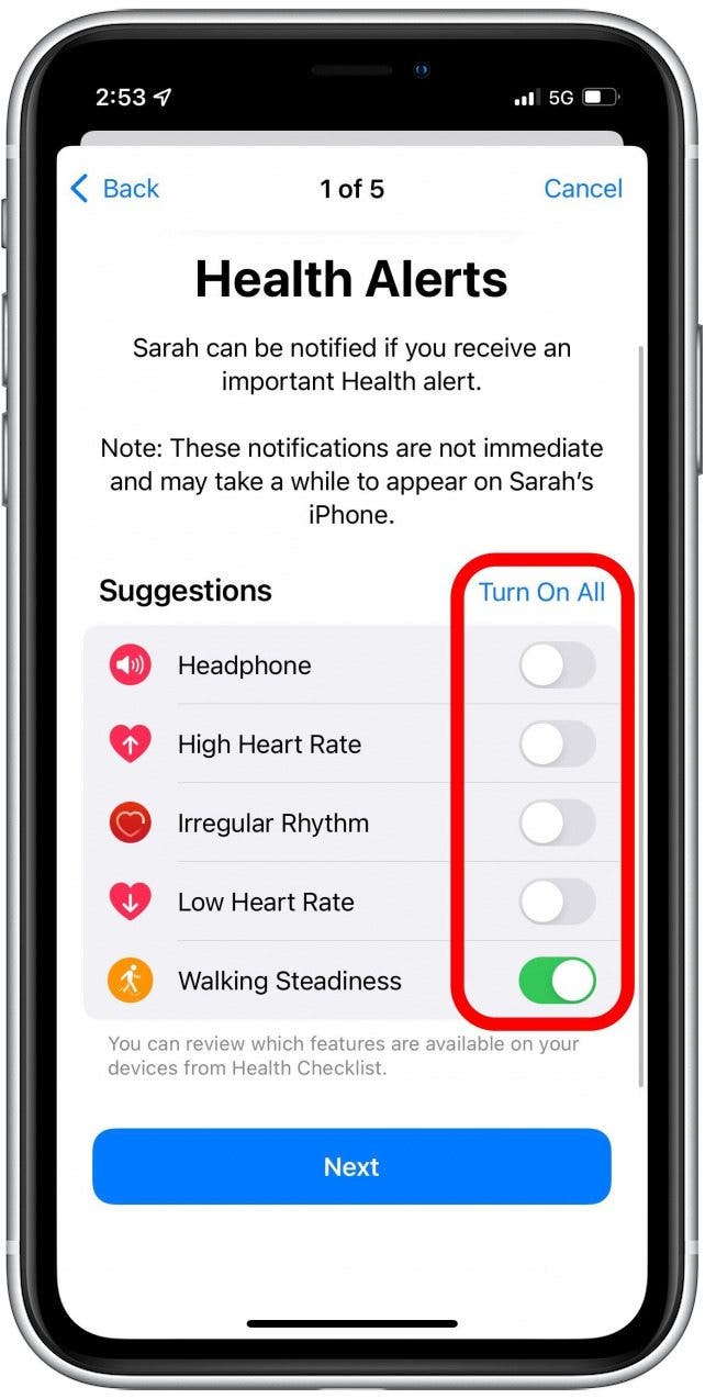 So teilen Sie Informationen in der Health-App