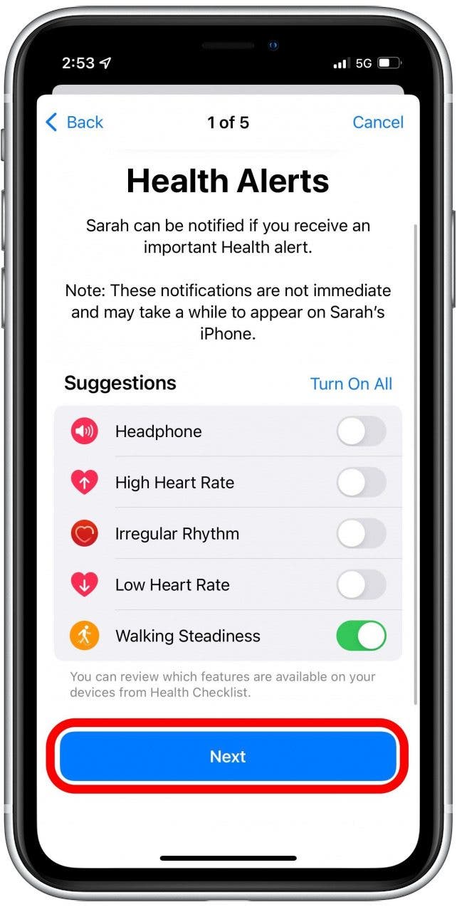 So teilen Sie mit jemandem in der Gesundheits-App iPhone