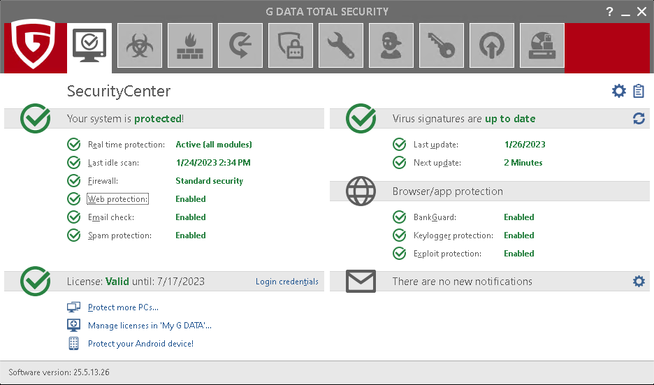 G Data Total Security-Screenshot