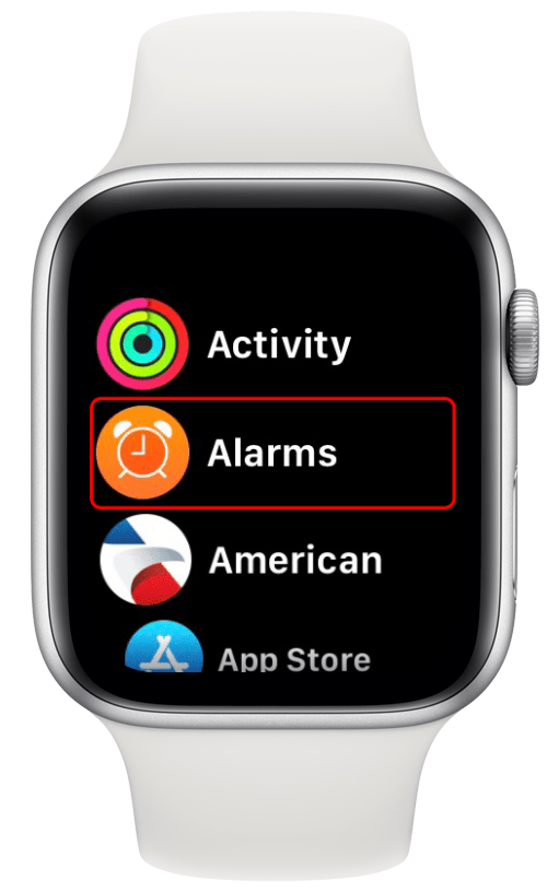 Tippen Sie auf Ihrer Apple Watch auf Wecker.