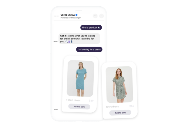 Chatbot für Vero Modo Kleidungsoptionen