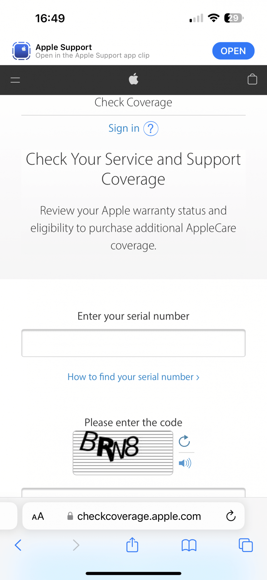 Wenden Sie sich an den Apple-Support