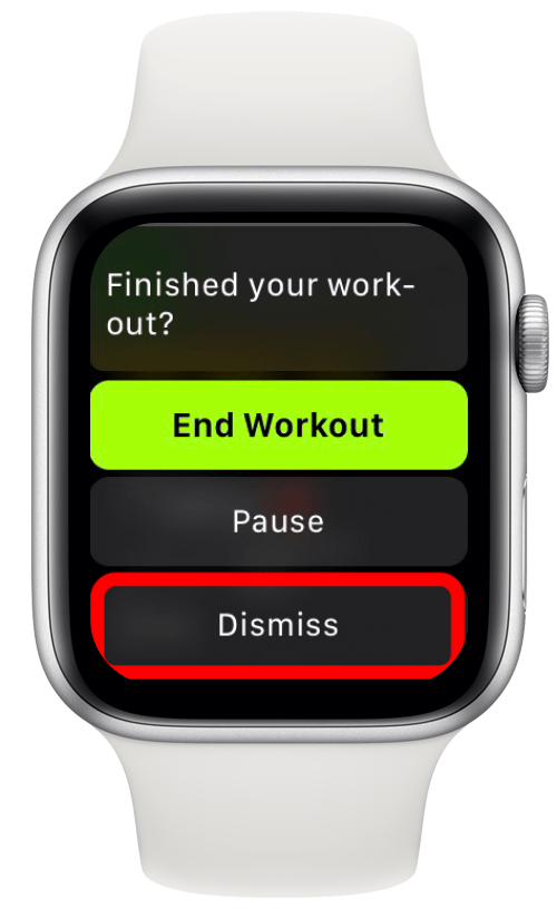 Tippen Sie auf „Schließen“, um Ihr Training auf der Apple Watch weiter zu verfolgen