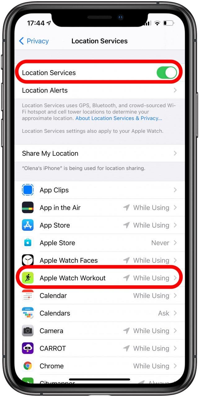 Überprüfen Sie Ihre Einstellungen, um sicherzustellen, dass Ihre Apple Watch das Training korrekt aufzeichnet