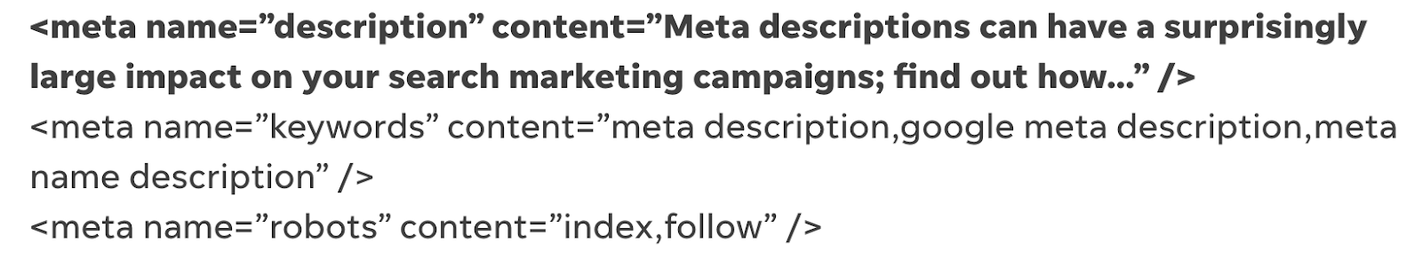 Meta-Beschreibungsbeispiel in HTML