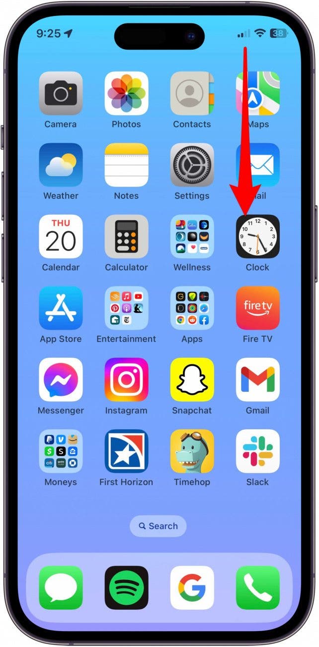 Wischen Sie auf Ihrem iPhone-Startbildschirm von oben rechts nach unten.