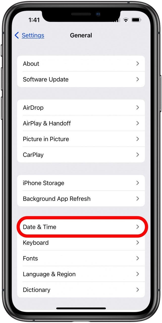 Datums- und Uhrzeiteinstellungen des iPhones