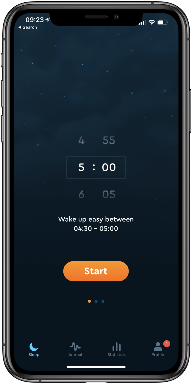 Schlafzyklus-App zur Schlafverfolgung.