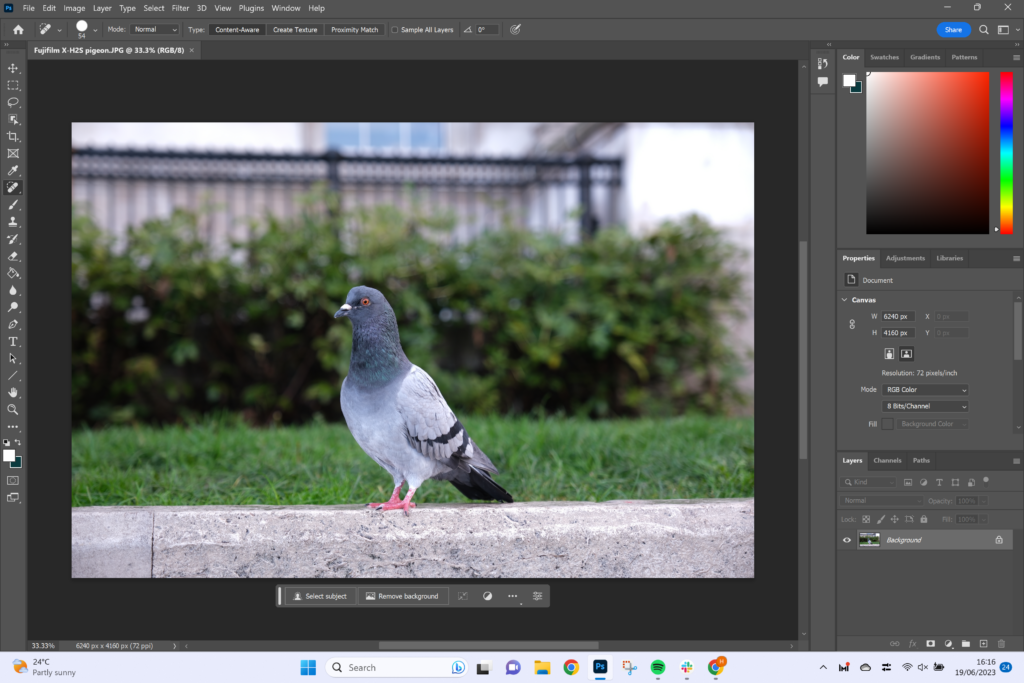 Adobe Photoshop-Schnittstelle