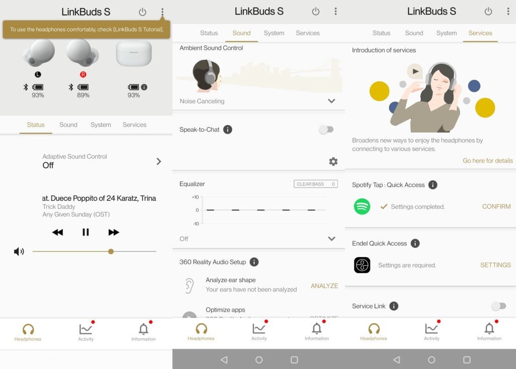 Sony LinkBuds S Kopfhörer-App