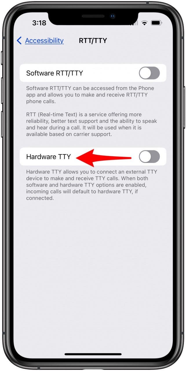RTT und TTY iPhone ein- oder ausschalten