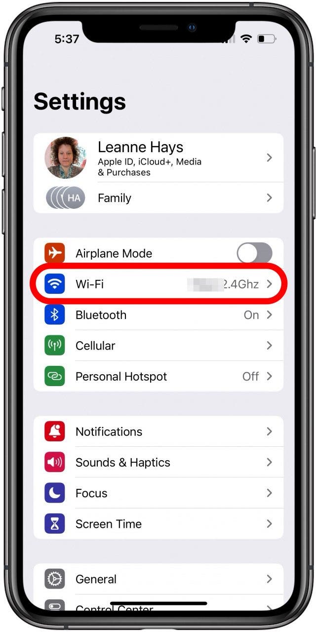 Tippen Sie auf die WLAN-Einstellungen des iPhones, wenn das WLAN des iPhones keine Verbindung herstellt