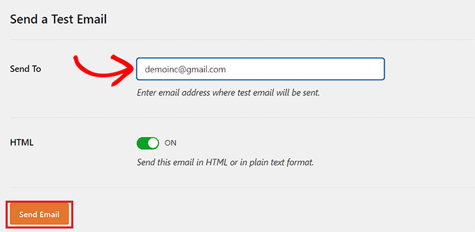 Test-E-Mail senden