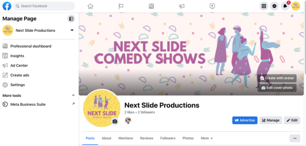 Seite verwalten nächste Diaproduktionen Comedy-Shows
