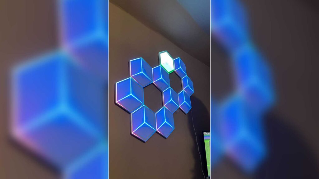 Ein Govee Glide Hexagon Light Panels Ultra kann während der Installation nicht mit dem Rest des Sets synchronisiert werden.