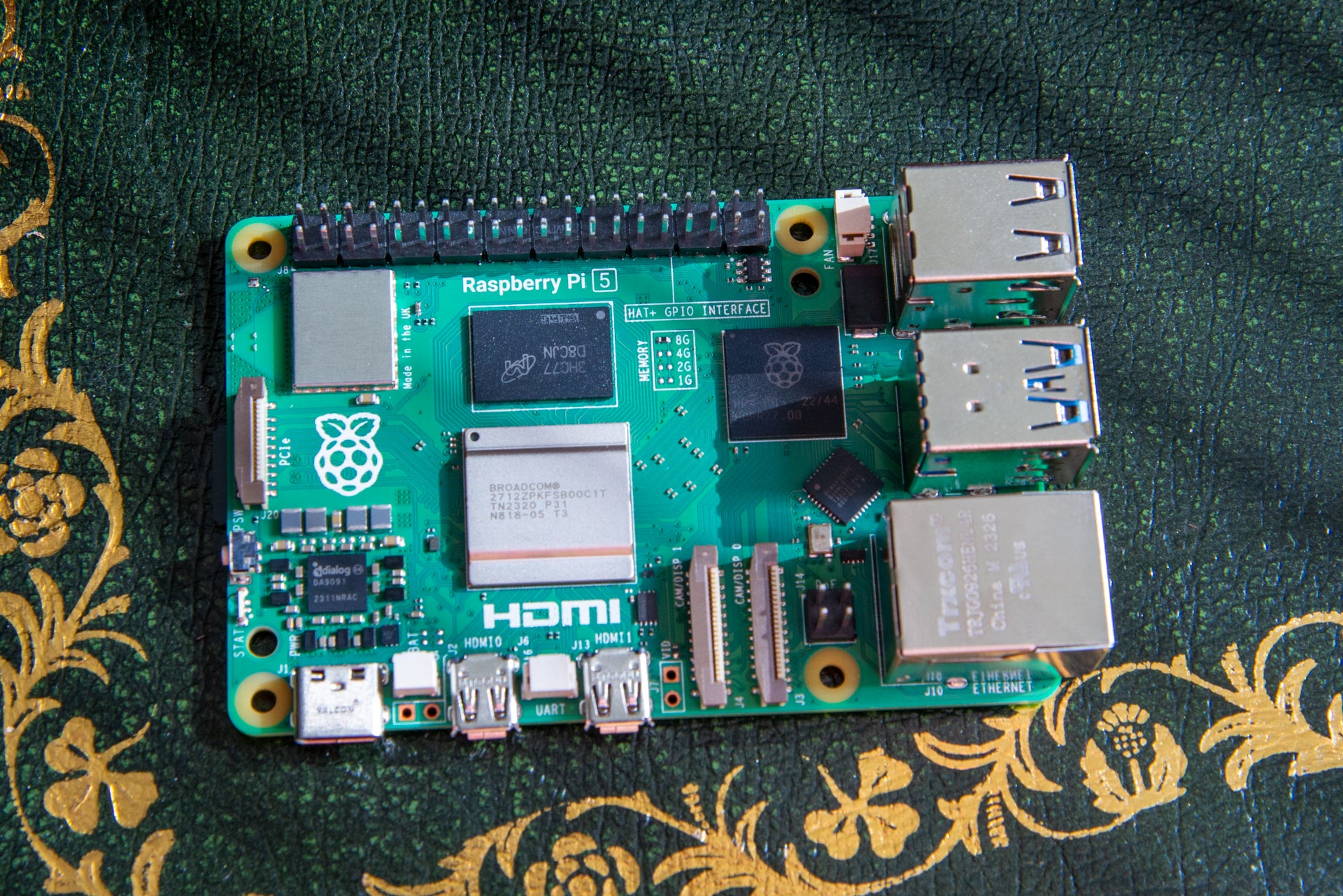 Raspberry Pi 5-Board von oben