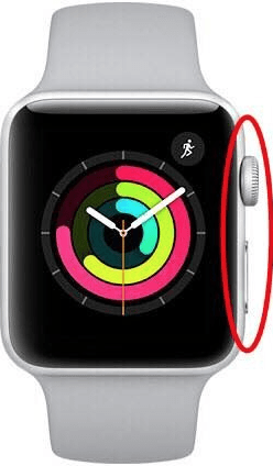 Halten Sie die Seitentaste und die digitale Krone gedrückt, um die Apple Watch hart zurückzusetzen