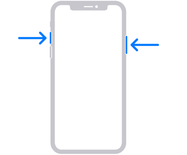 Seitentasten des iPhone-Modells