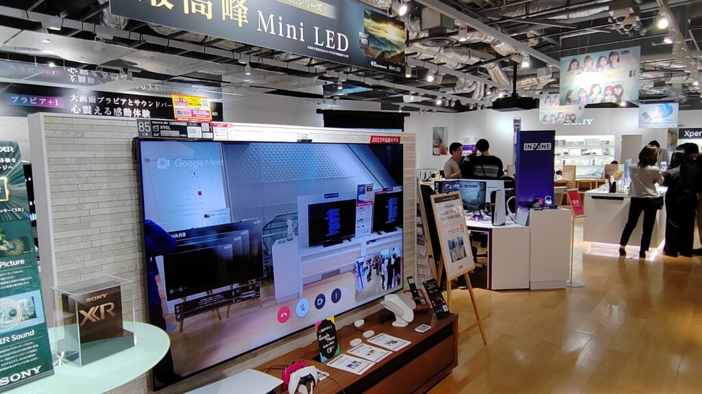 Mini-LED-Fernseher im Sony-Showroom