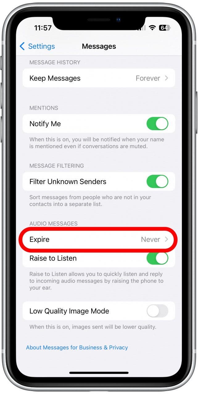 Tippen Sie auf „Ablauf“, wo Sprachnotizen auf dem iPhone gespeichert werden
