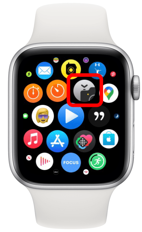 Tippen Sie auf die Kamera-App, um Fotos mit Ihrer Apple Watch aufzunehmen