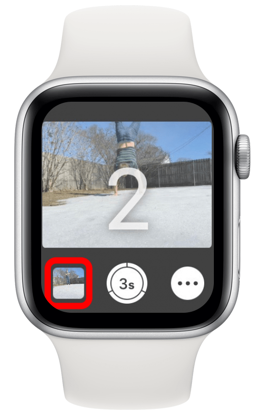 Tippen Sie auf die Miniaturansicht des Bildes, um das Bild auf Ihrer Apple Watch anzuzeigen.
