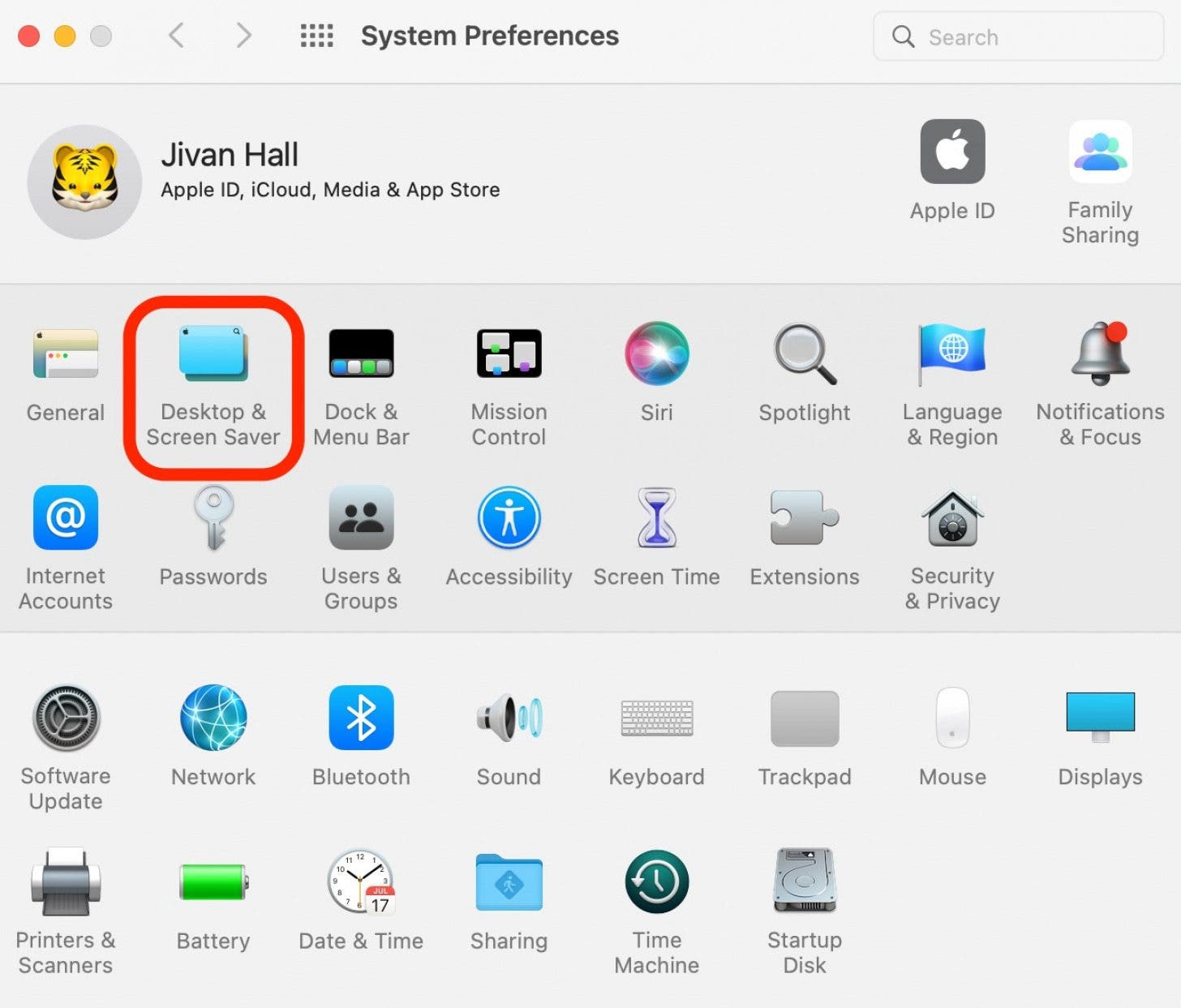 So verwenden Sie Mac Hot Corners Schritt 3 – Desktop und Bildschirmschoner