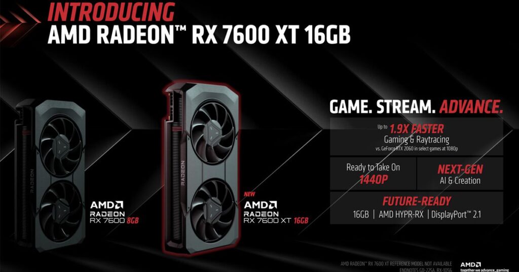 AMD Radeon RX 7600 XT-Spezifikationen