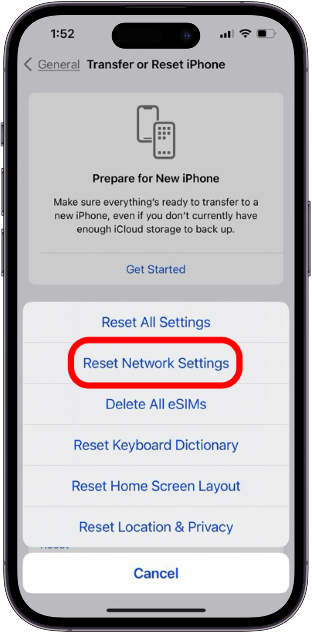Setzen Sie die Netzwerkeinstellungen auf dem iPhone oder iPad zurück, wenn alte Benachrichtigungen zurückkommen