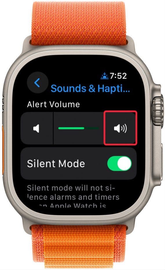 Lautstärkeregelung der Apple Watch