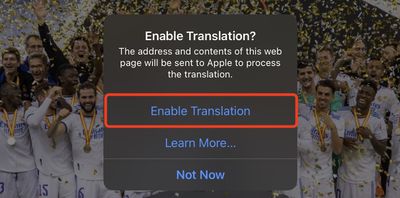 3übersetze Safari iOS