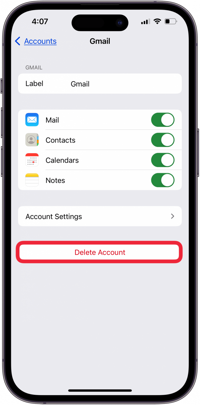 E-Mail-Konto löschen, wenn E-Mails auf dem iPhone oder iPad verschwinden