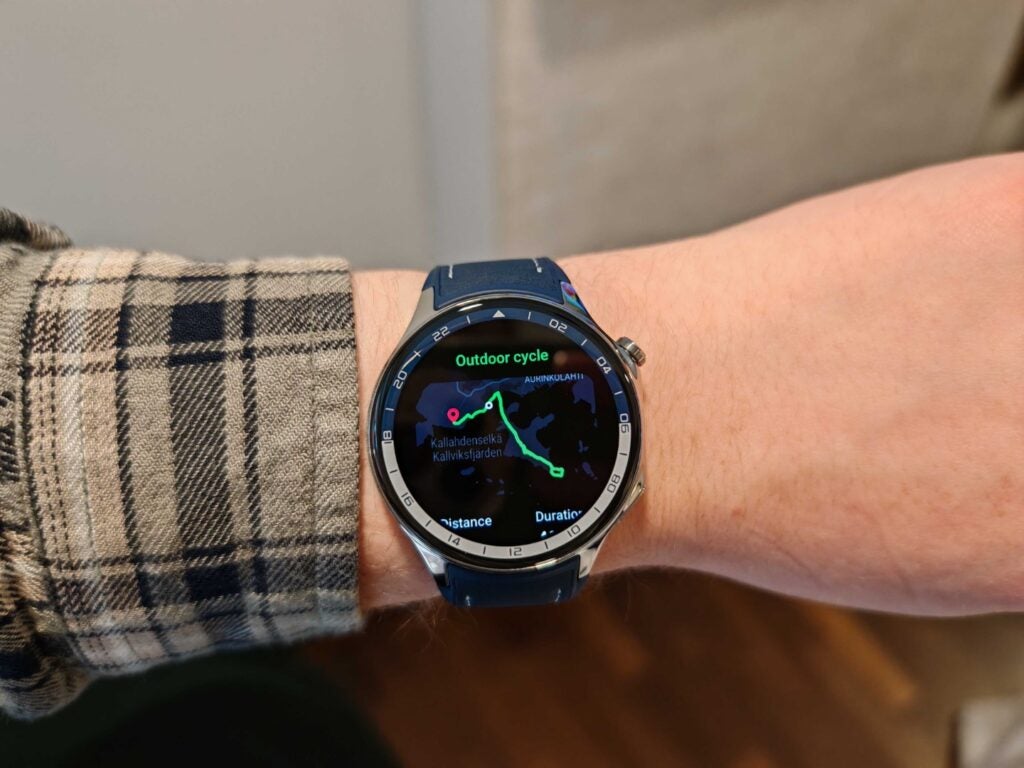 GPS-Tracking auf der OnePlus Watch 2 Nordic Blue Edition