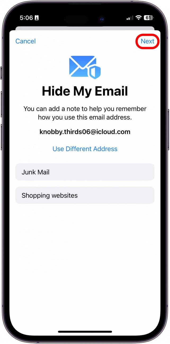Tippen Sie als nächstes.